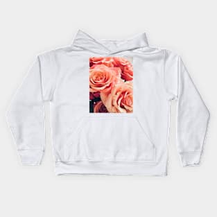 Romantic roses pink Kids Hoodie